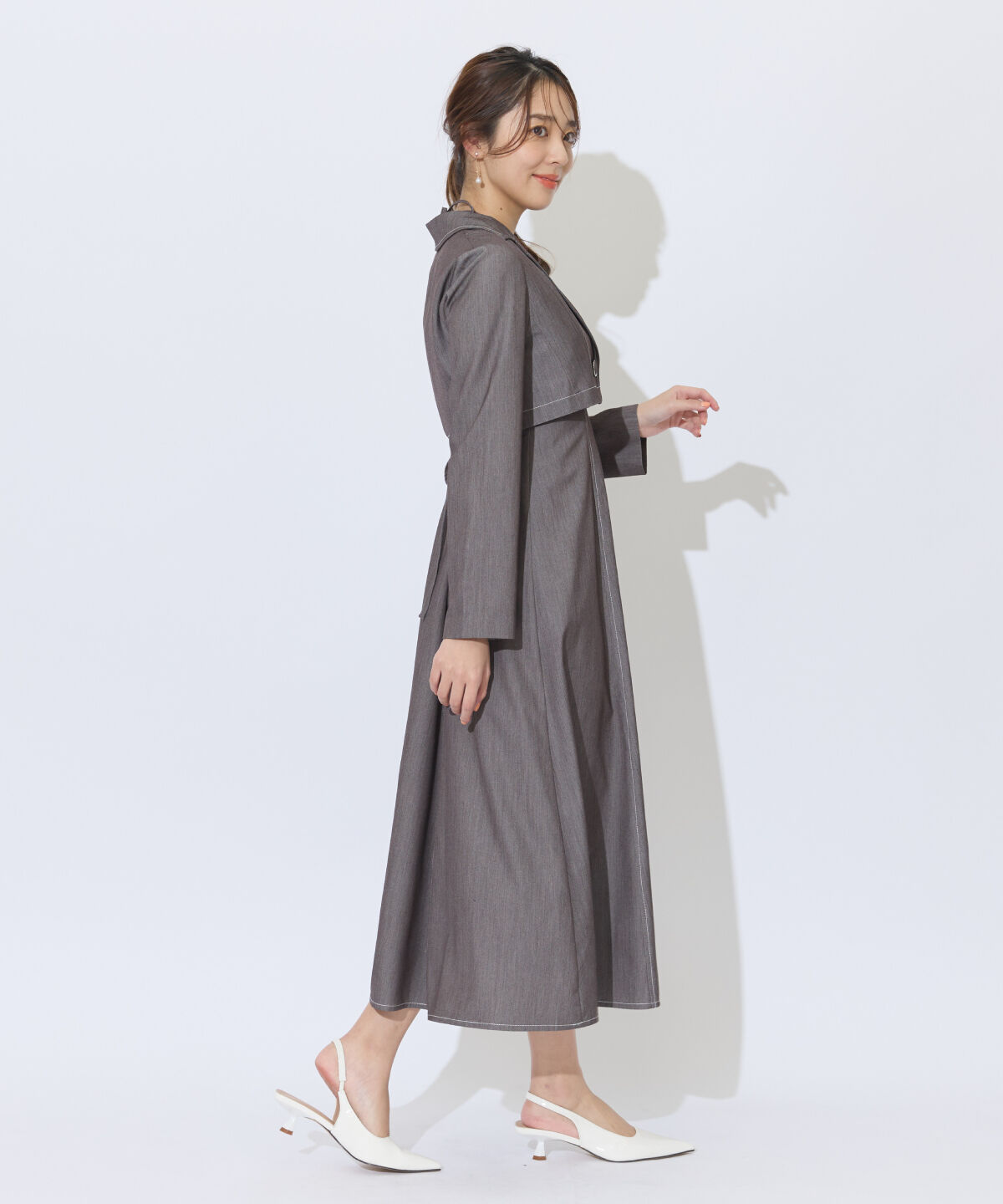 アンドクチュール「デニムライクアンサンブルワンピース」|ワンピース|