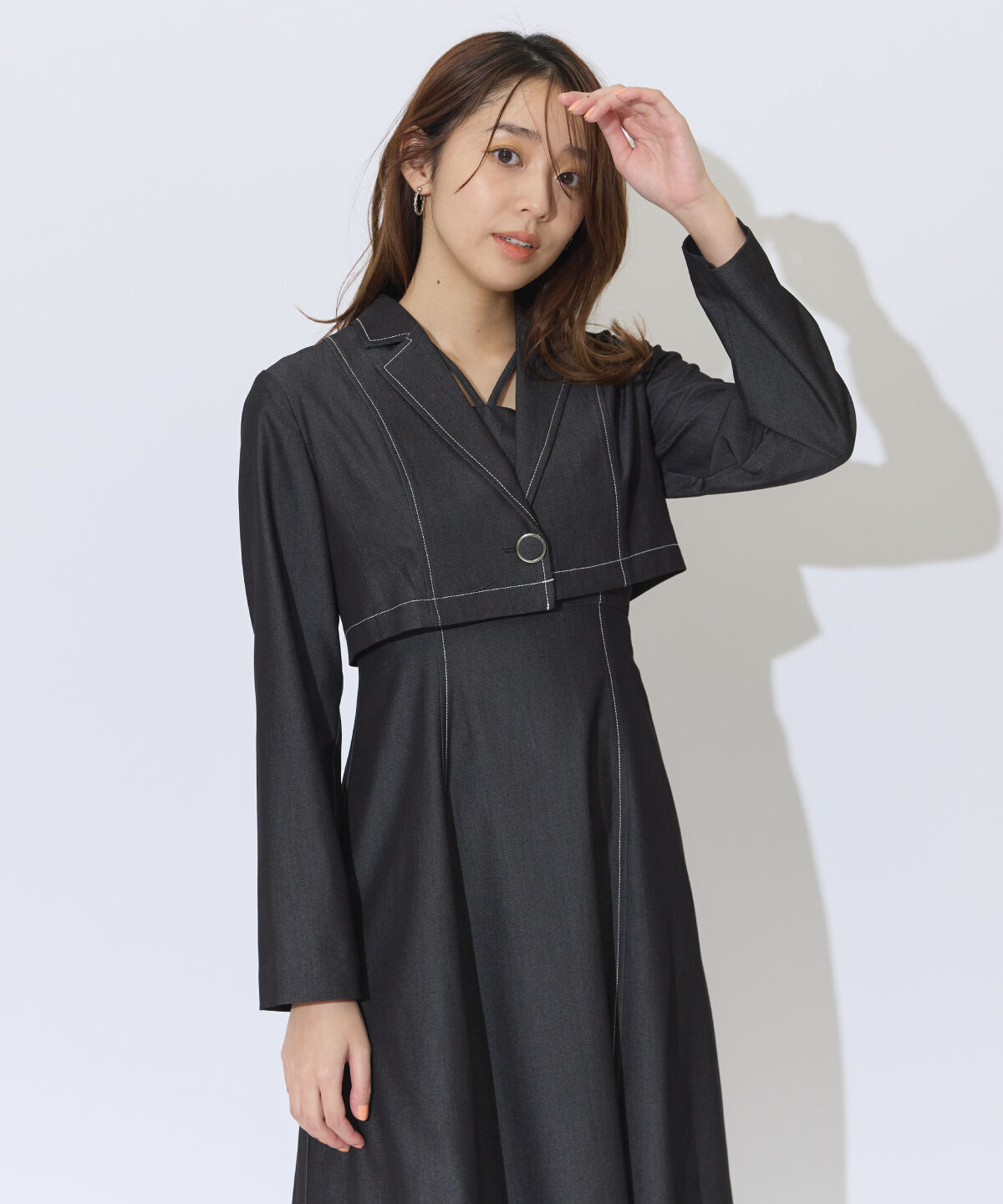 アンドクチュール「デニムライクアンサンブルワンピース」|ワンピース|