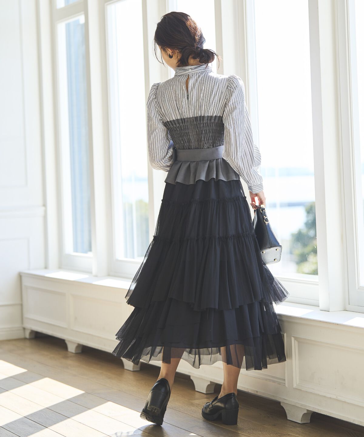 アンドクチュール「ビスチェ切替ドッキングワンピース」|ワンピース|