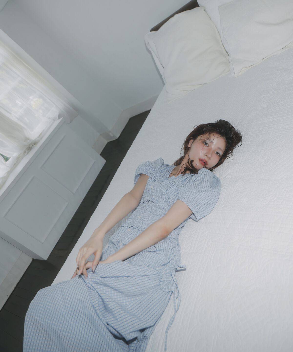 アンドクチュール「シャーリングビスチェワンピース」|ワンピース|