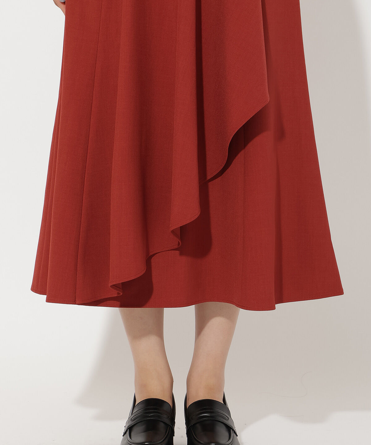 アンドクチュール「サイドリブラッフルマーメイドスカート」|フレア|