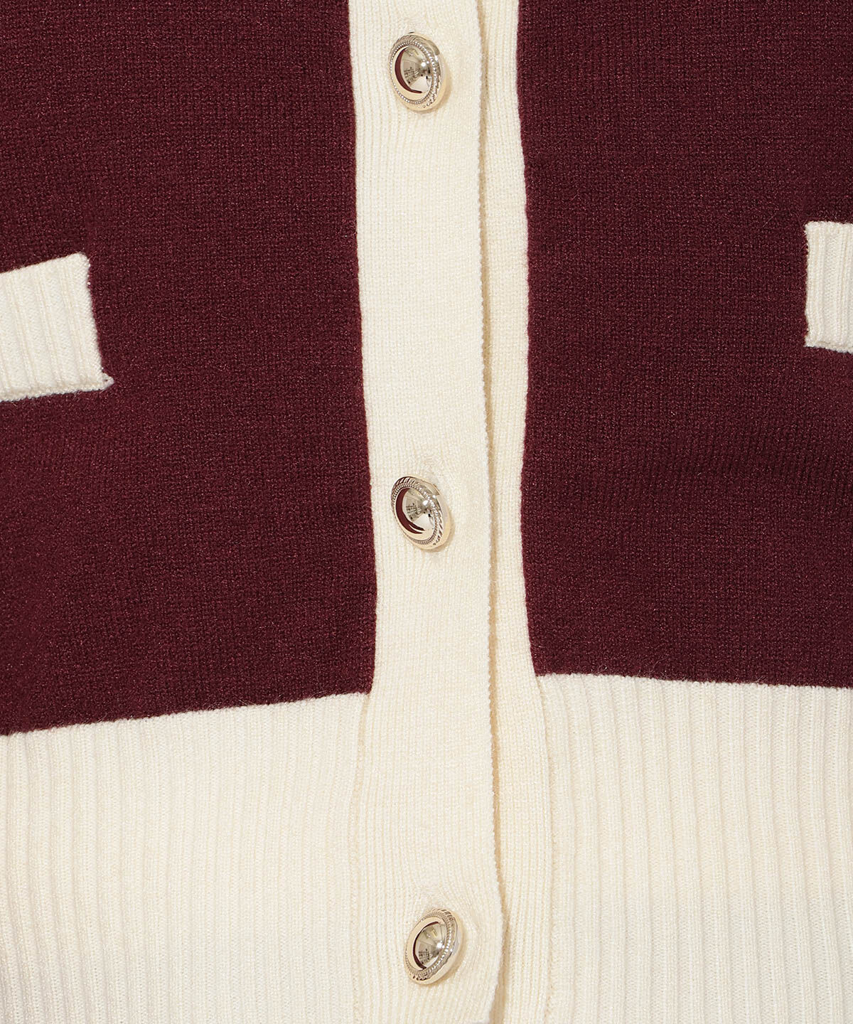 アンドクチュール「バイカラーアンサンブルニット」|カーディガン|