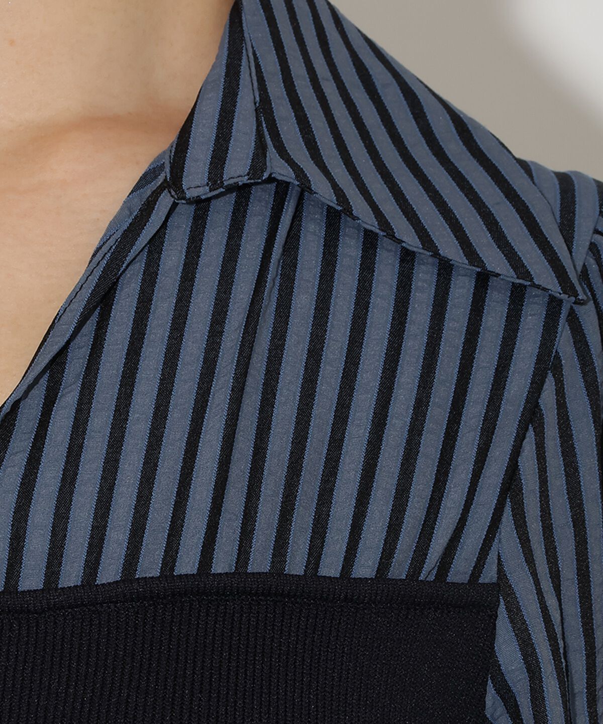 アンドクチュール「ニットビスチェ風スキッパーワンピース」|ワンピース|