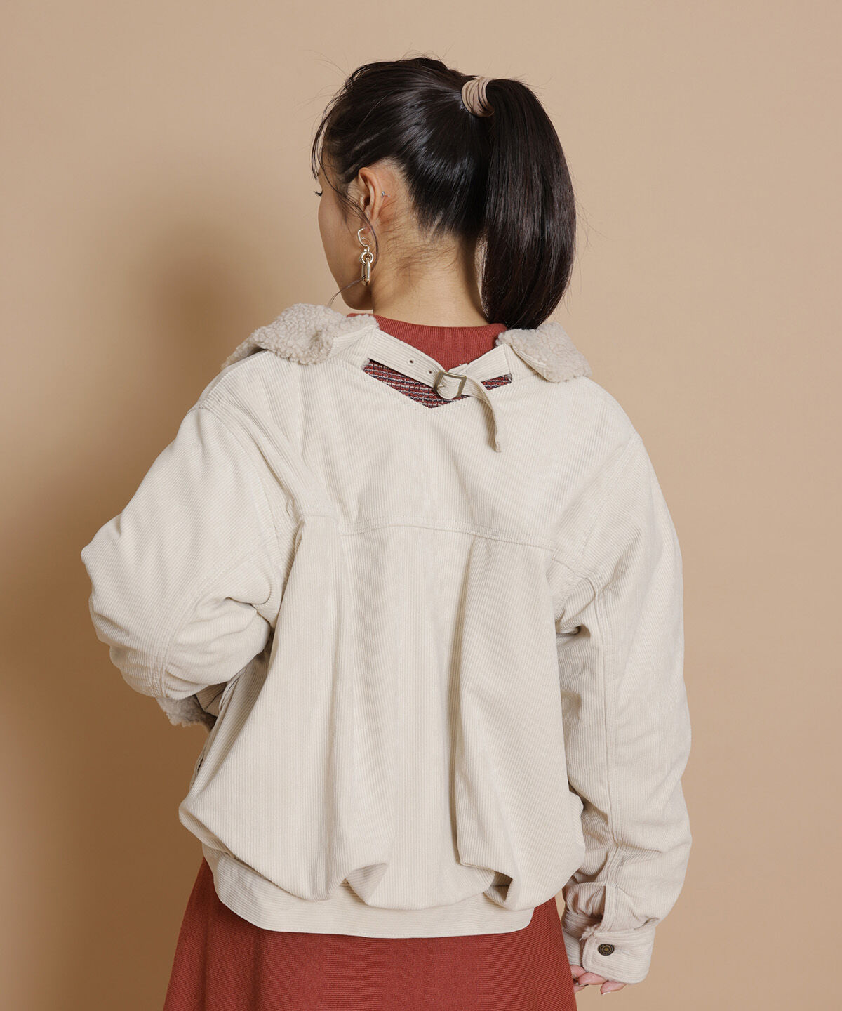 REDYAZEL「ボアコーデュロイデニムジャケット」|ブルゾン・スタジャン|