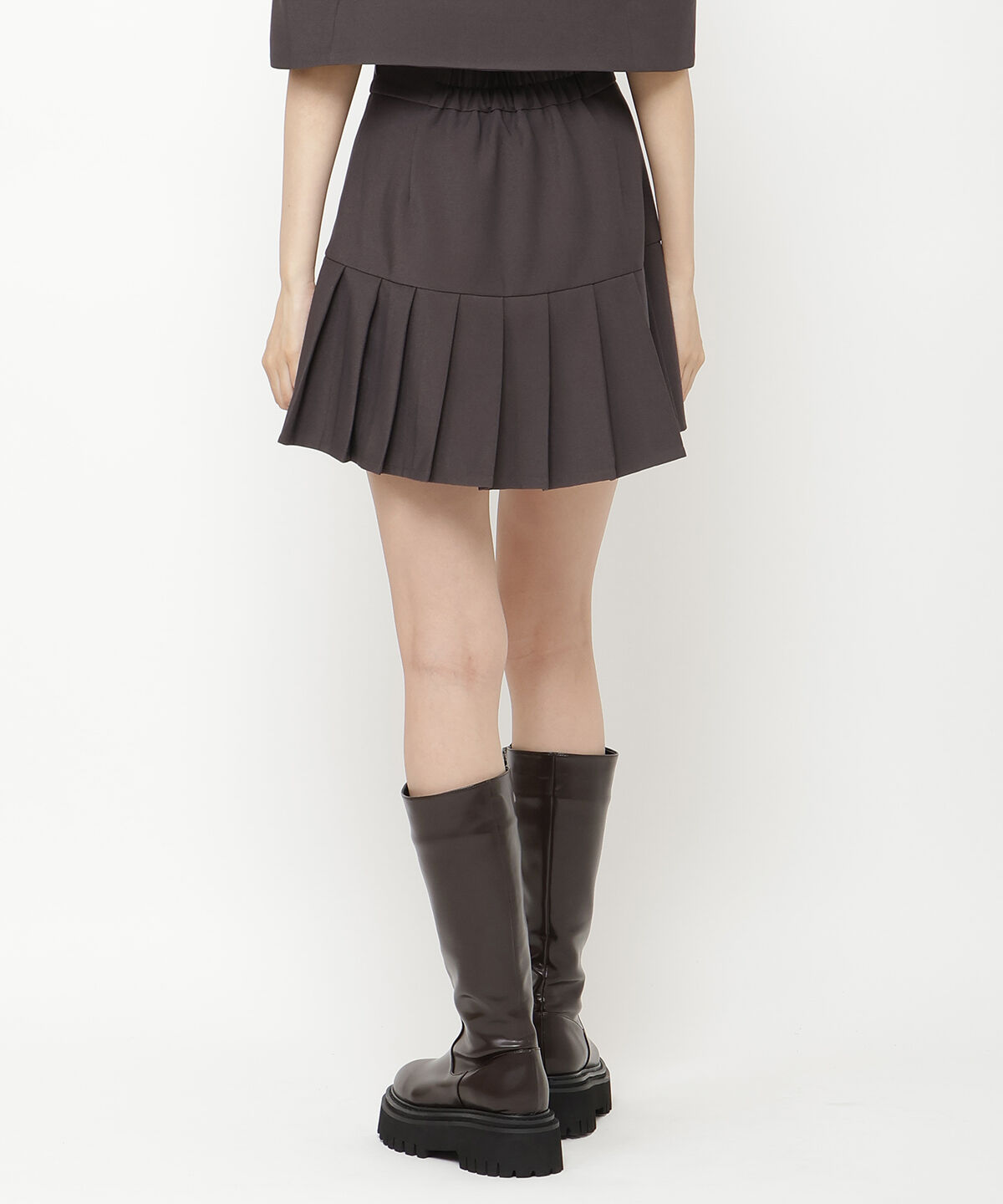 REDYAZEL「サイドプリーツミニスカート」|フレア|