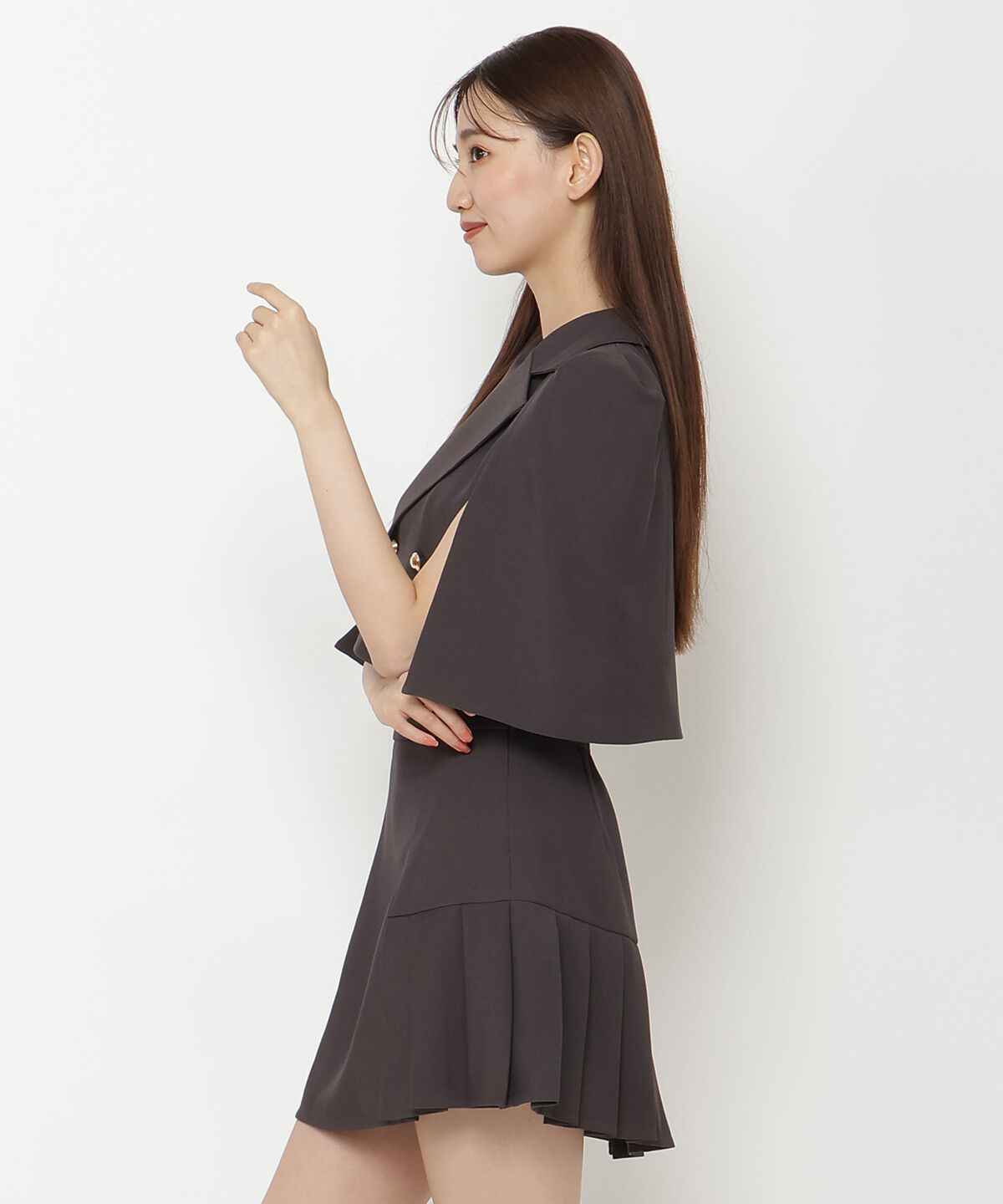 REDYAZEL「ケープ風ショートジャケット」|テーラードジャケット|