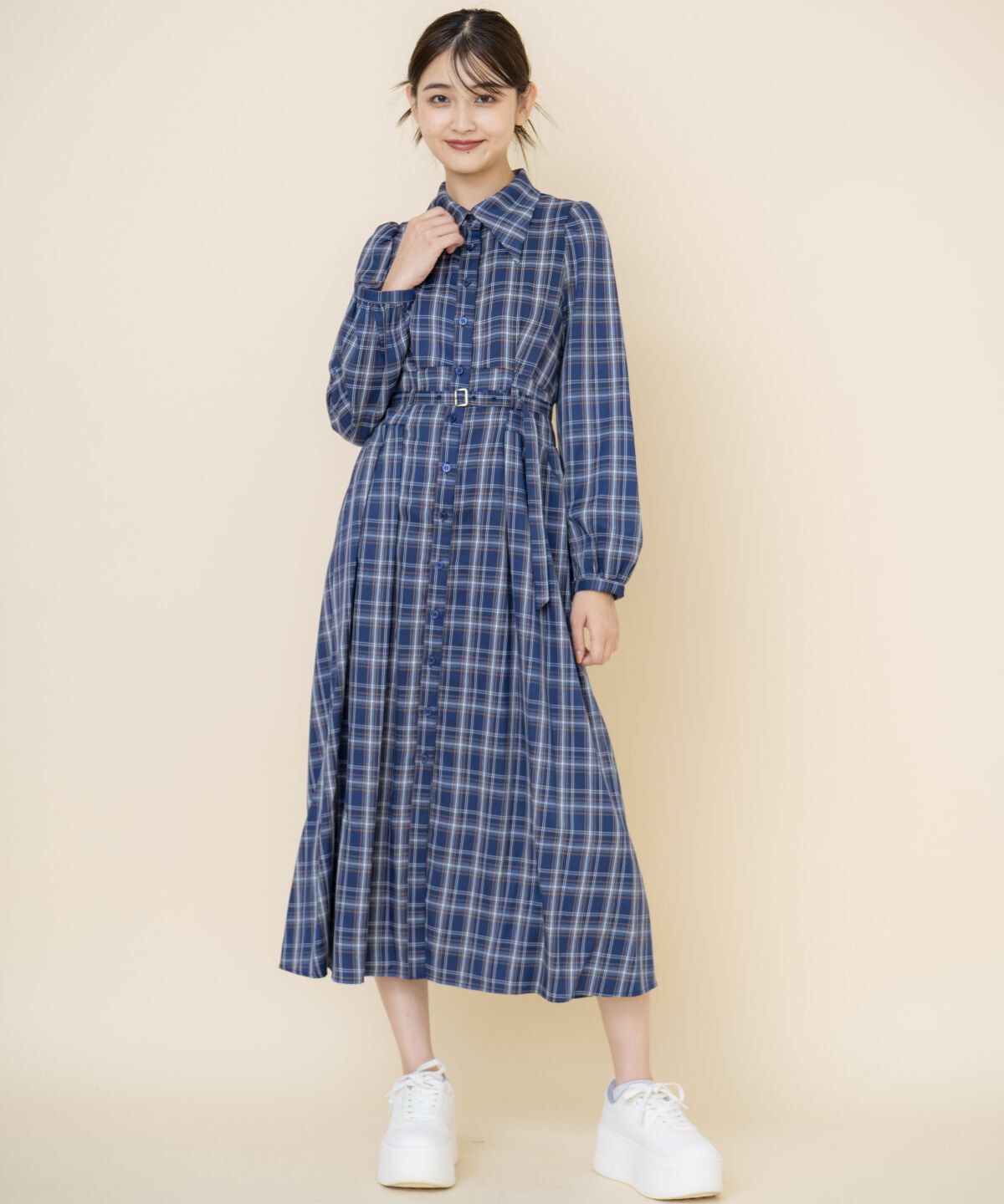 REDYAZEL「チェックシャツワンピース」|ワンピース|