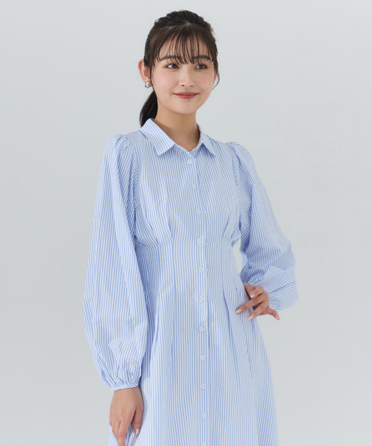 REDYAZEL「タックシャツワンピース」|ワンピース|