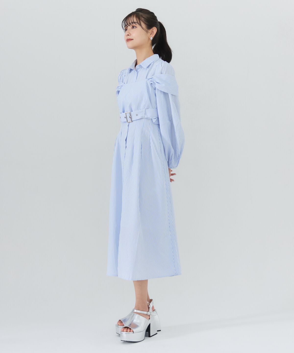 REDYAZEL「タックシャツワンピース」|ワンピース|