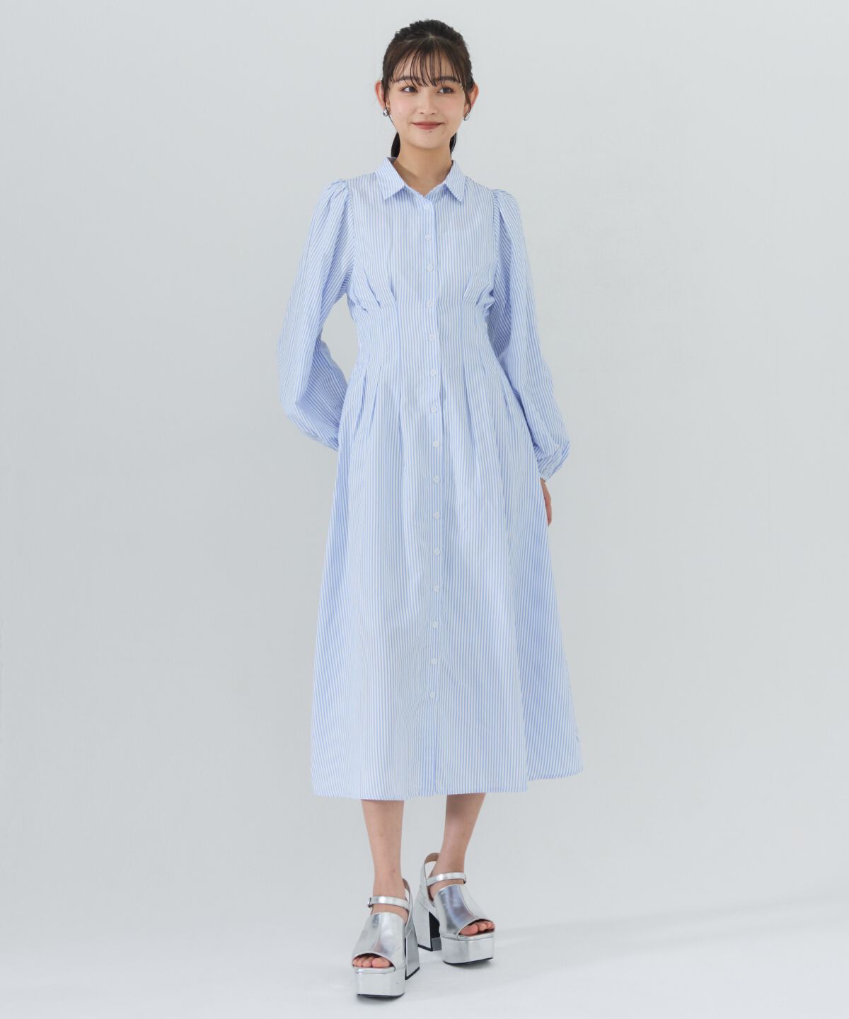 REDYAZEL「タックシャツワンピース」|ワンピース|
