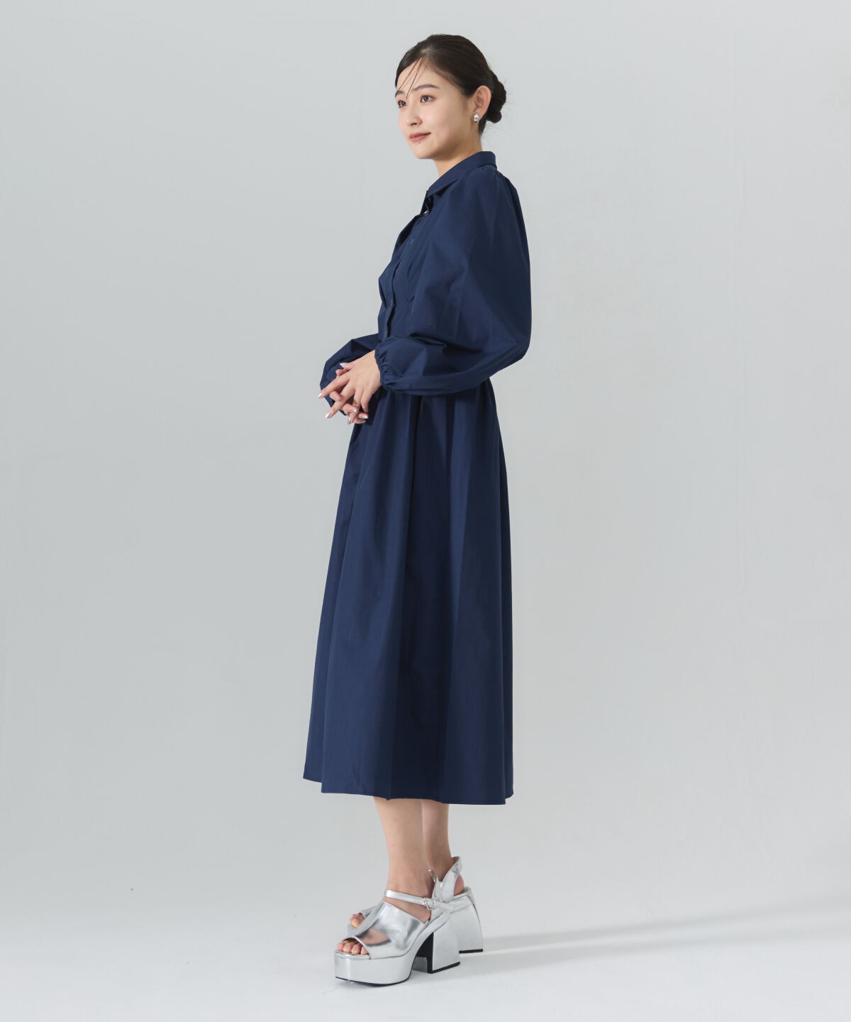 REDYAZEL「タックシャツワンピース」|ワンピース|