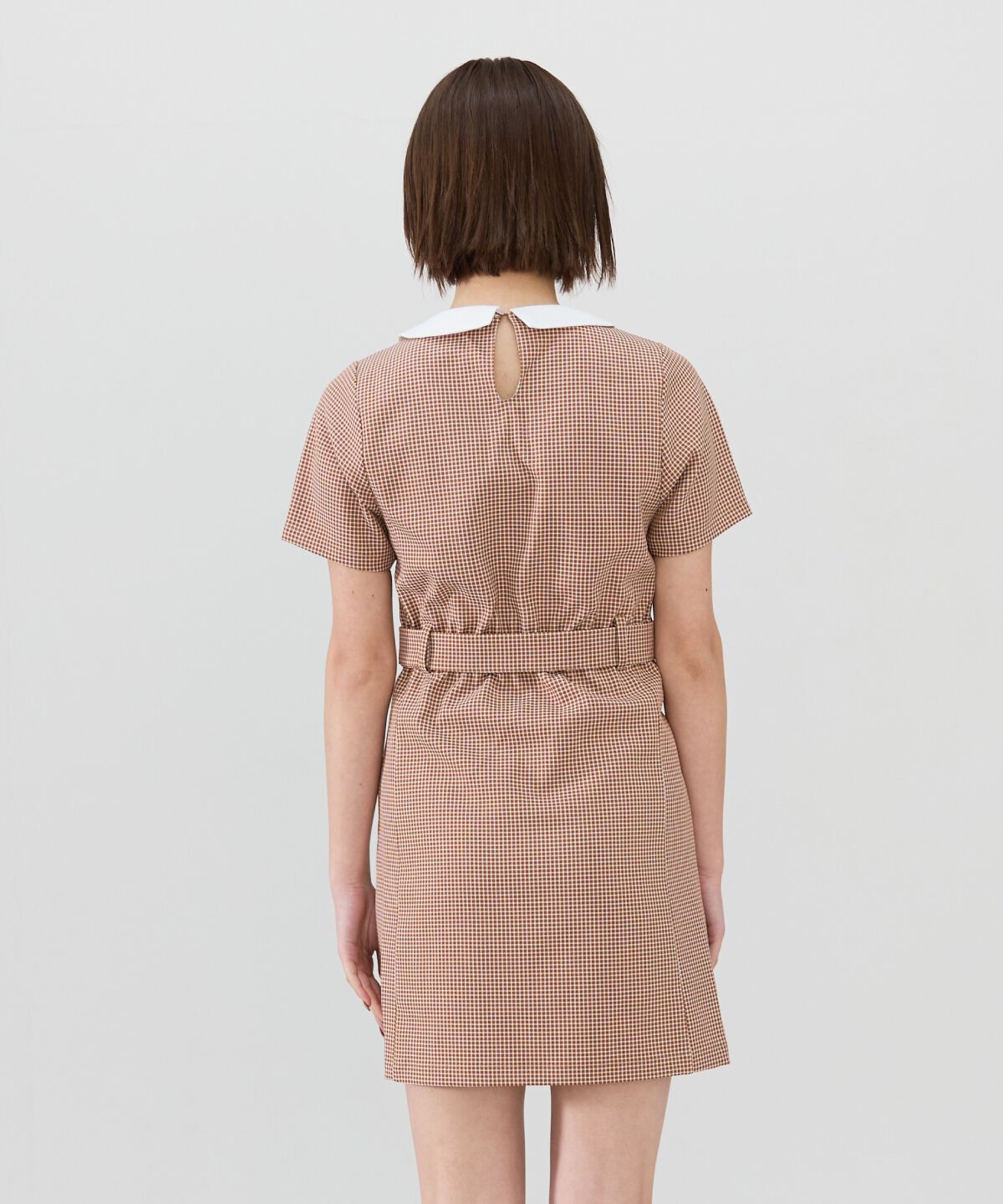 REDYAZEL「ギンガムチェック襟つきミニワンピース」|ワンピース|
