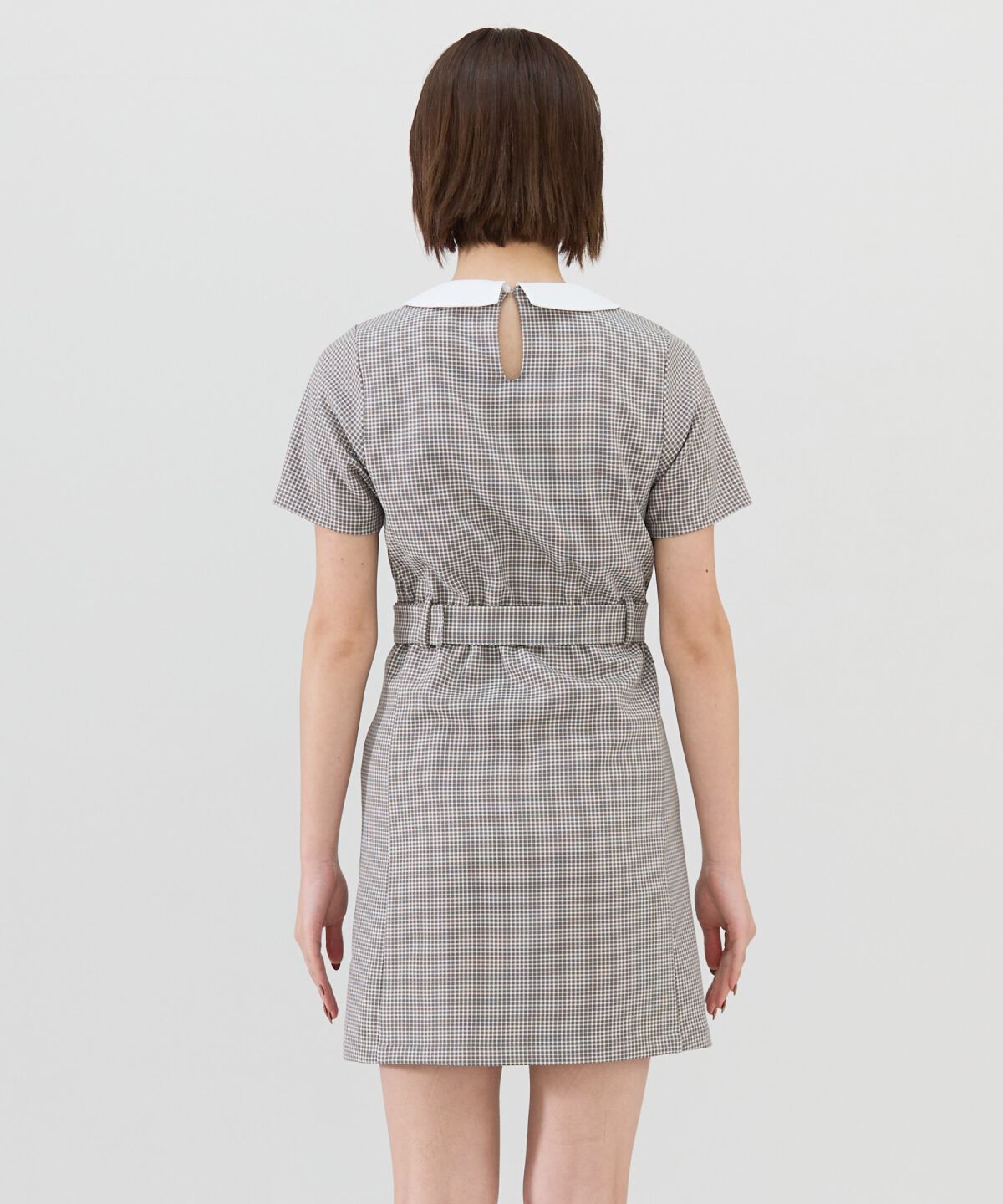 REDYAZEL「ギンガムチェック襟つきミニワンピース」|ワンピース|