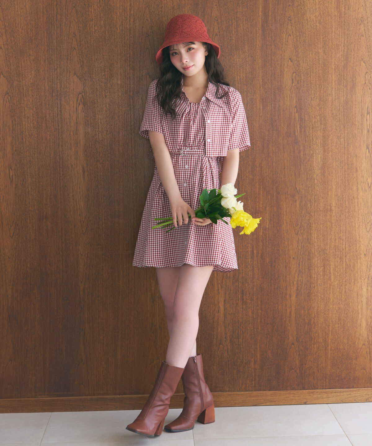 REDYAZEL「半袖シャツ＆キャミワンピースセット」|ワンピース|