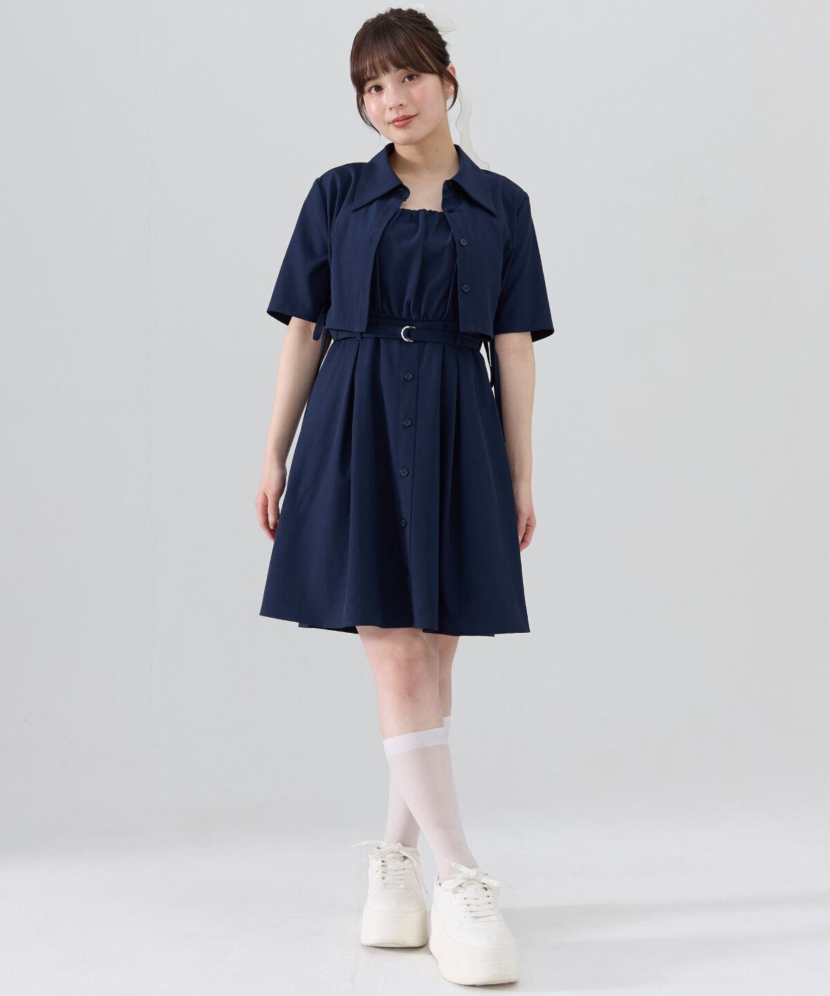 REDYAZEL「半袖シャツ＆キャミワンピースセット」|ワンピース|