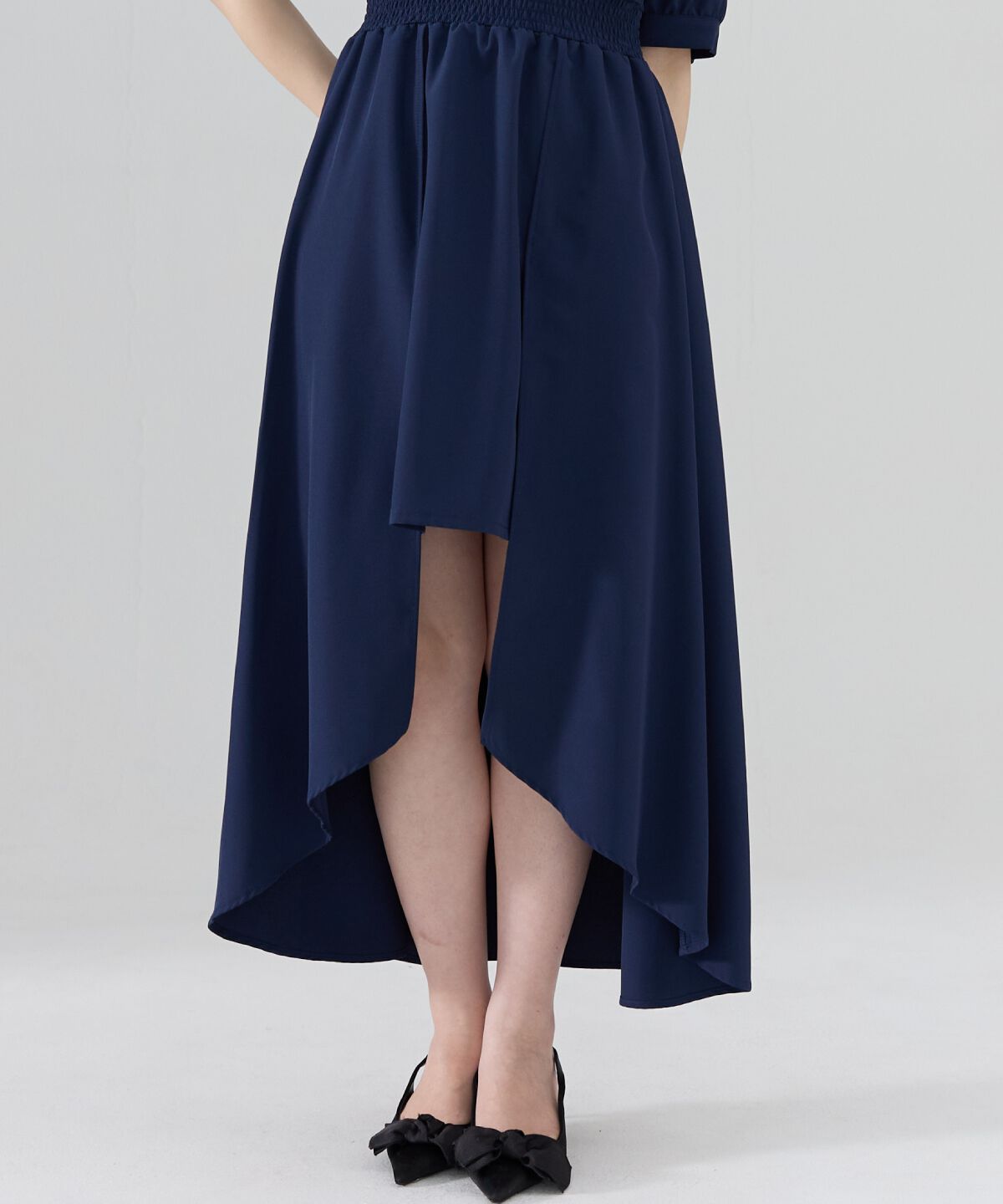 REDYAZEL「ウエストシャーリングシャツワンピース」|ワンピース|