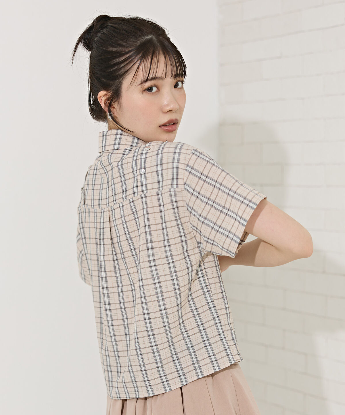 REDYAZEL「2WAYスリーブチェックトップス」|シャツ・ブラウス|