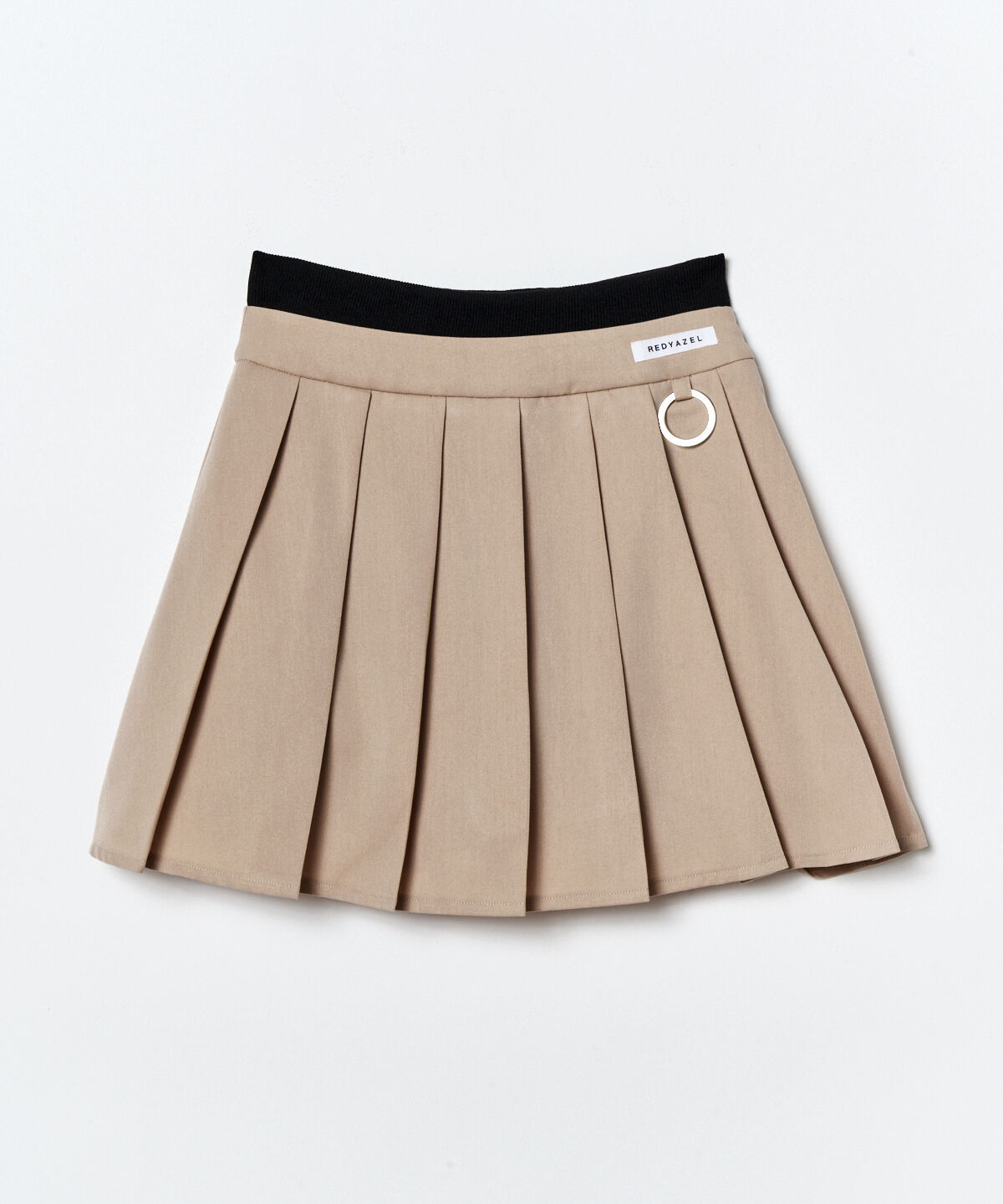 REDYAZEL「Wベルトワイドプリーツミニスカート」|フレア|