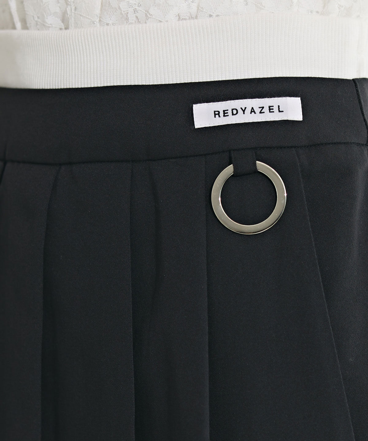 REDYAZEL「Wベルトワイドプリーツミニスカート」|フレア|