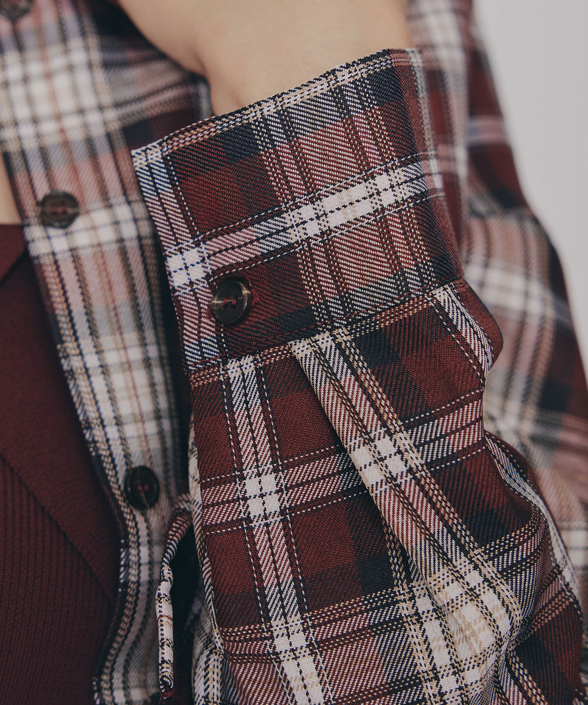 REDYAZEL「チェックショートシャツ&times;ニットミニワンピース」|ワンピース|