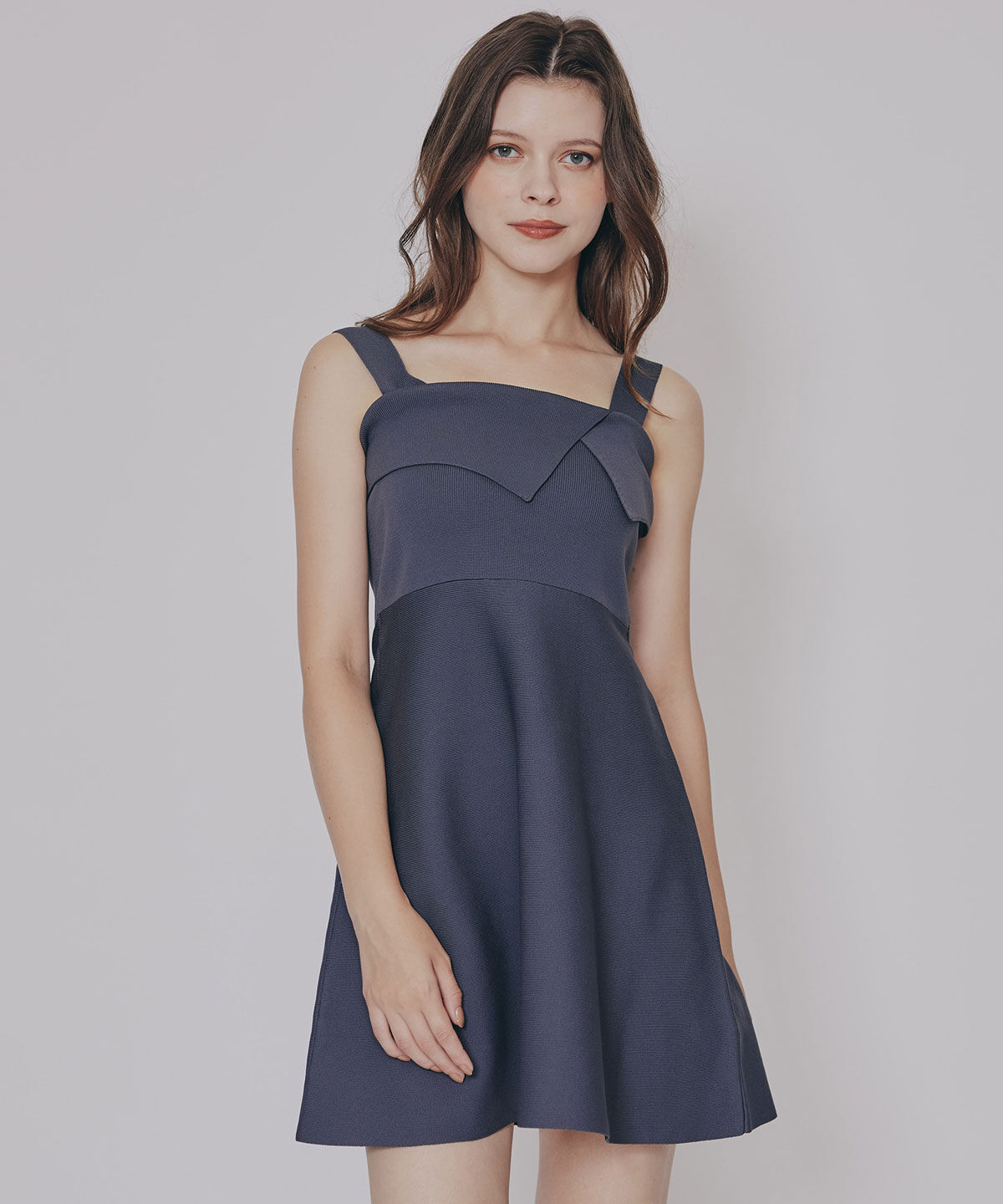 REDYAZEL「チェックショートシャツ&times;ニットミニワンピース」|ワンピース|