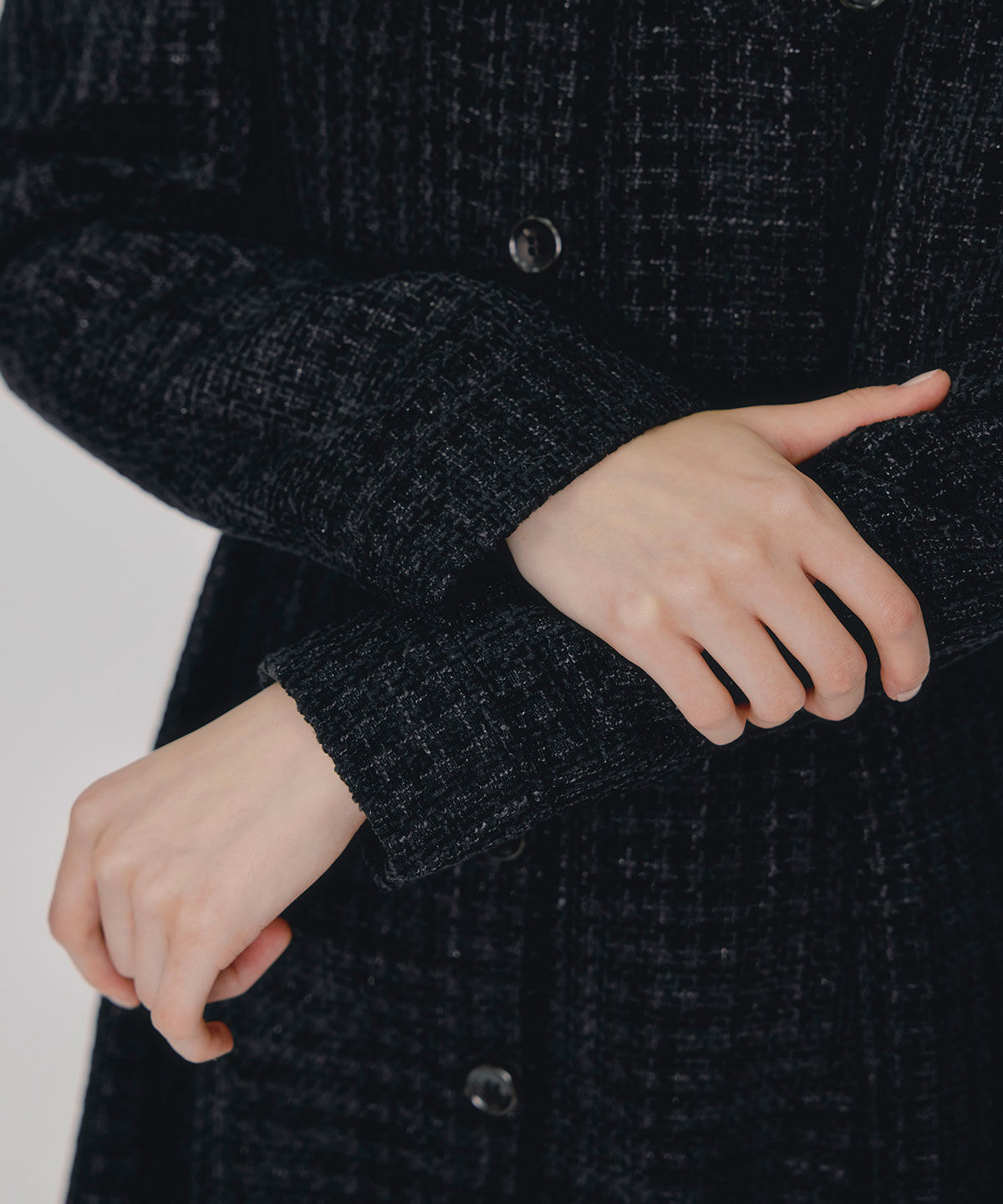 REDYAZEL「MIXツイードパフスリーブミニワンピース」|ワンピース|