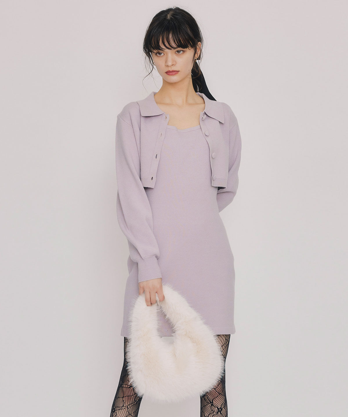 REDYAZEL「ｸﾗｼｶﾙﾆｯﾄｶｰﾃﾞｨｶﾞﾝ&times;ｷｬﾐｿｰﾙﾆｯﾄﾜﾝﾋﾟｰｽｾ  」|ワンピース|