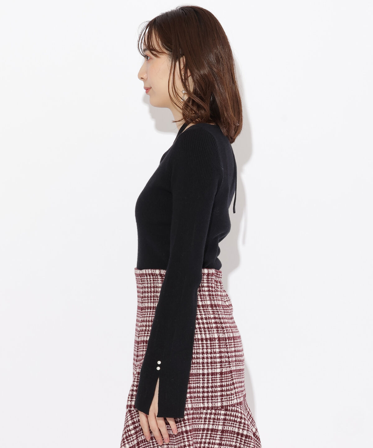 WILLSELECTION「ハートネックフレアスリーブプルオーバー」|ニット・セーター|