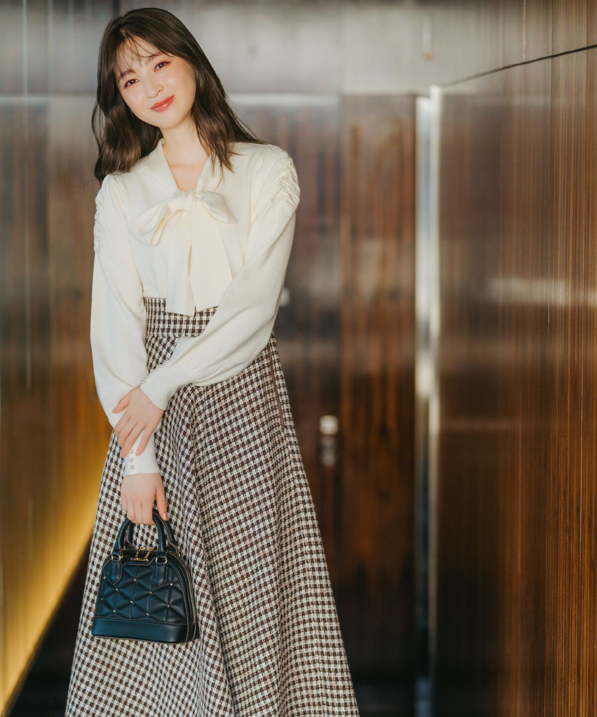 WILLSELECTION「ギャザー袖ボウタイプルオーバー」|ニット・セーター|