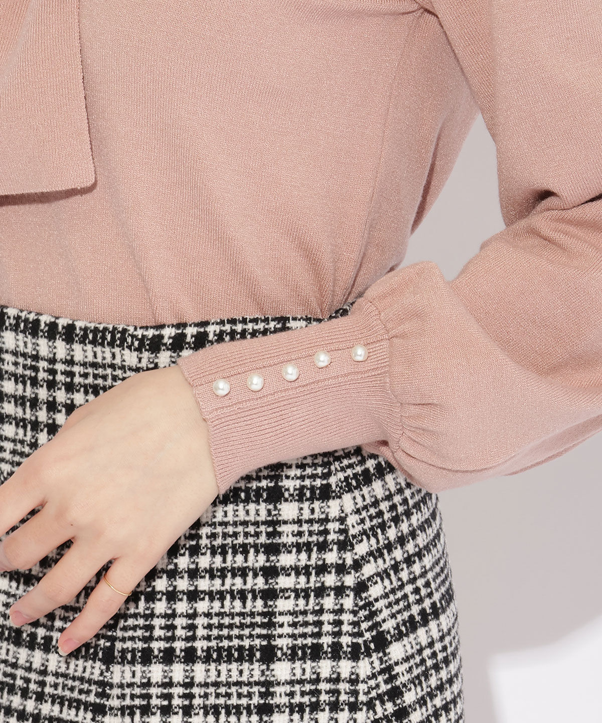 WILLSELECTION「ギャザー袖ボウタイプルオーバー」|ニット・セーター|