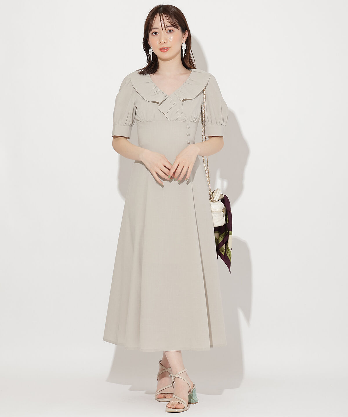 WILLSELECTION「フリルカシュクールフレアワンピース」|ワンピース|