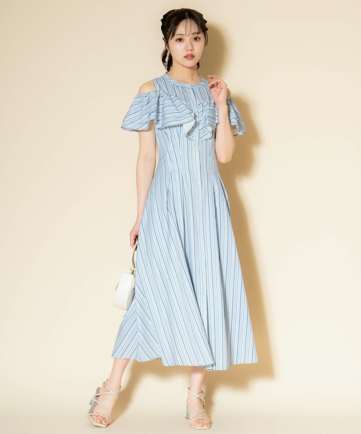 WILLSELECTION「マルチストライプフリルワンピース」|ワンピース|