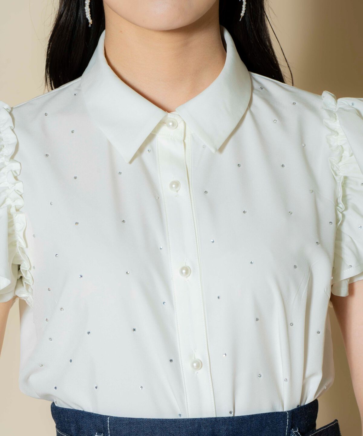 WILLSELECTION「キラキラビジューブラウス」|シャツ・ブラウス|