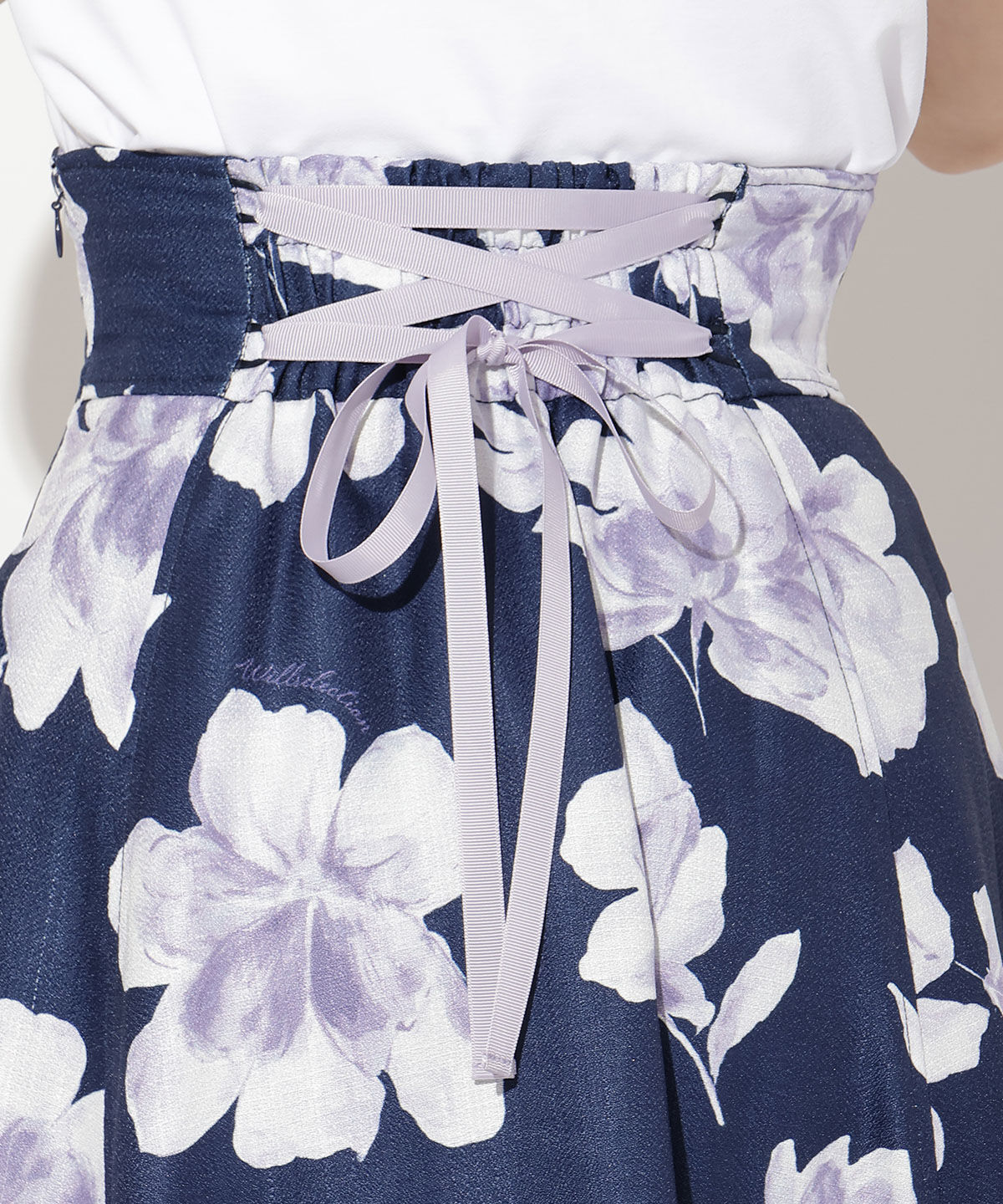 WILLSELECTION「水彩フラワープリントスカート」|フレア|