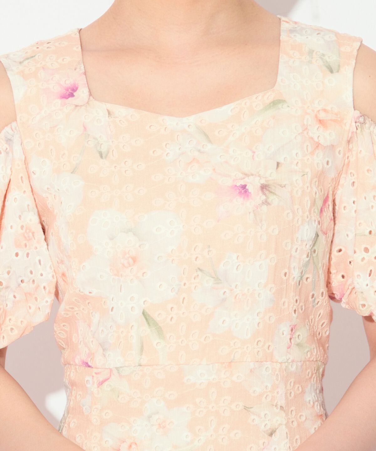 WILLSELECTION「レースフラワープリントワンピース」|ワンピース|