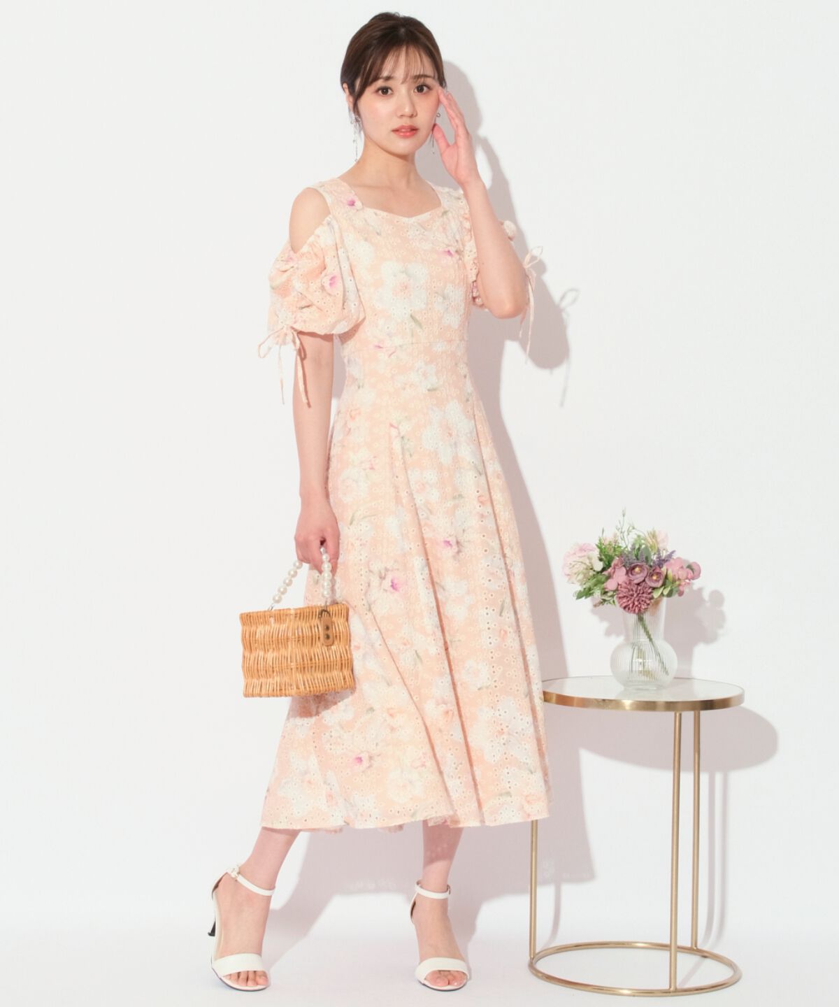 WILLSELECTION「レースフラワープリントワンピース」|ワンピース|