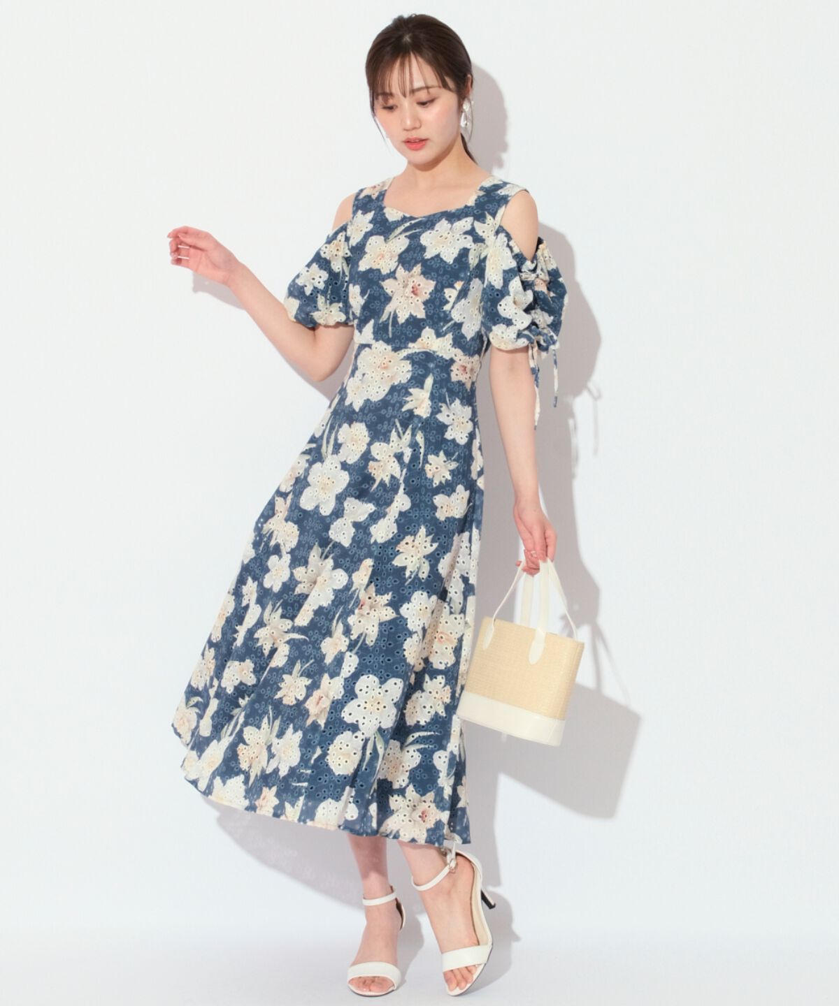 WILLSELECTION「レースフラワープリントワンピース」|ワンピース|