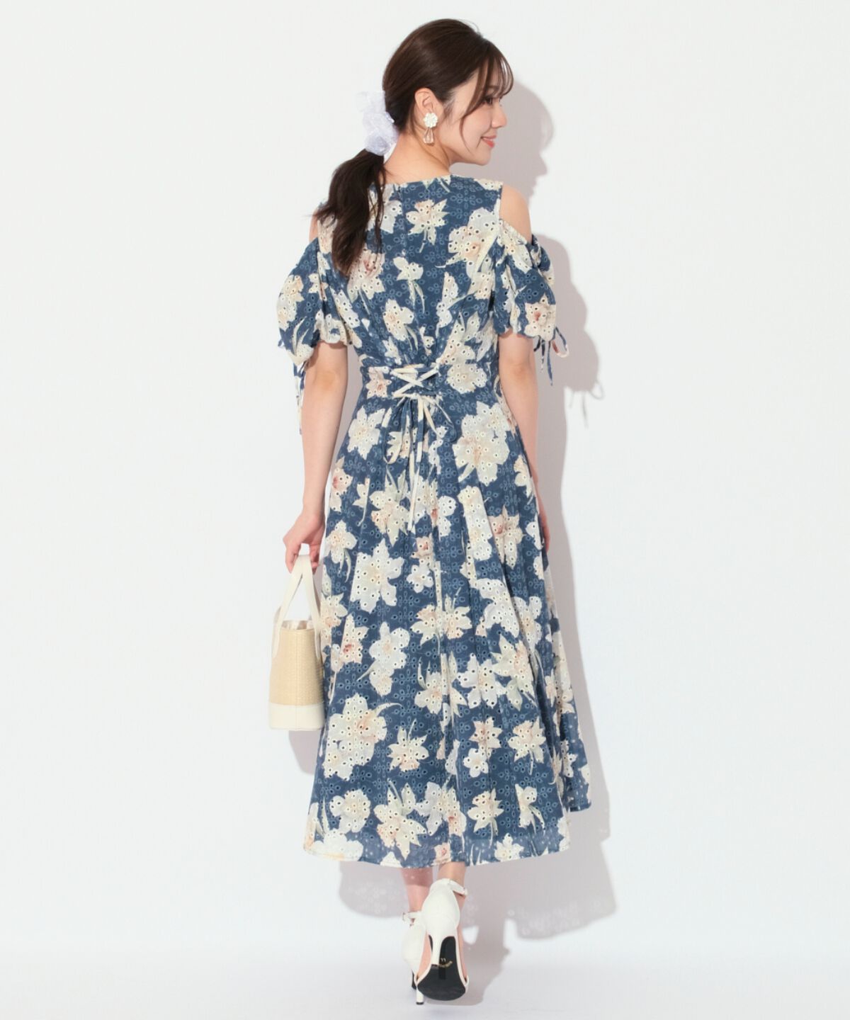 WILLSELECTION「レースフラワープリントワンピース」|ワンピース|