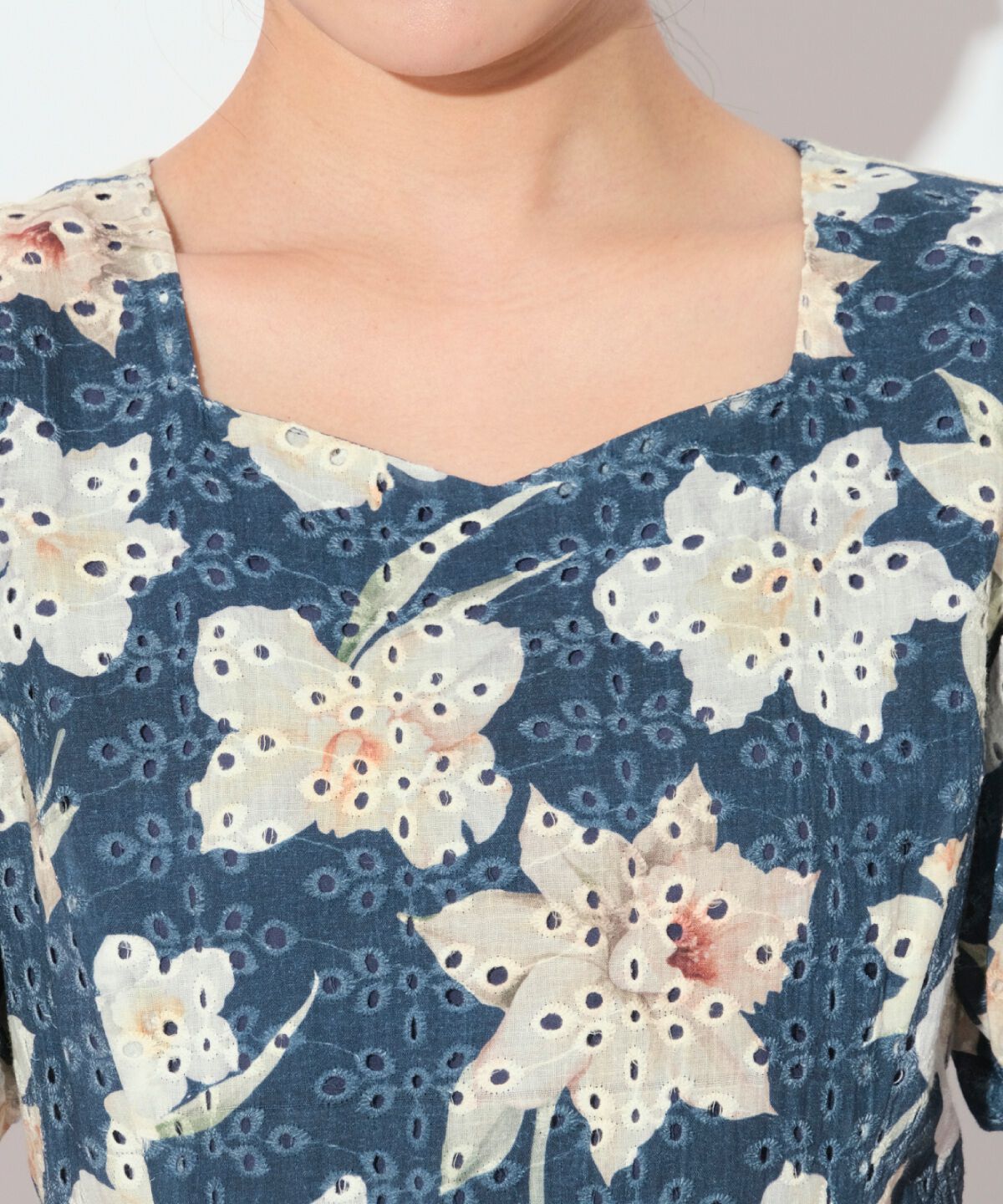 WILLSELECTION「レースフラワープリントワンピース」|ワンピース|