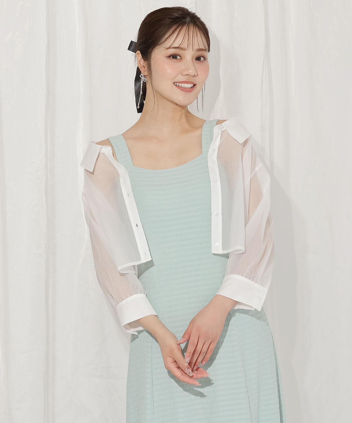 WILLSELECTION「シアーブラウス&times;カットソーマーメイドワンピース」|ワンピース|