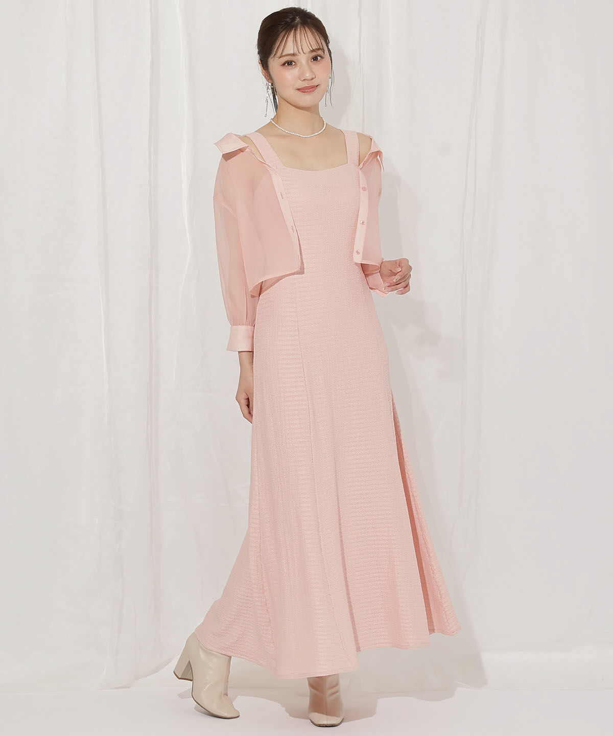 WILLSELECTION「シアーブラウス&times;カットソーマーメイドワンピース」|ワンピース|