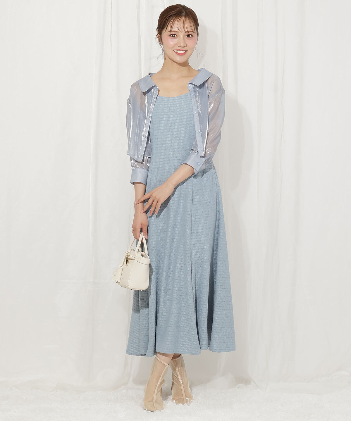 WILLSELECTION「シアーブラウス&times;カットソーマーメイドワンピース」|ワンピース|