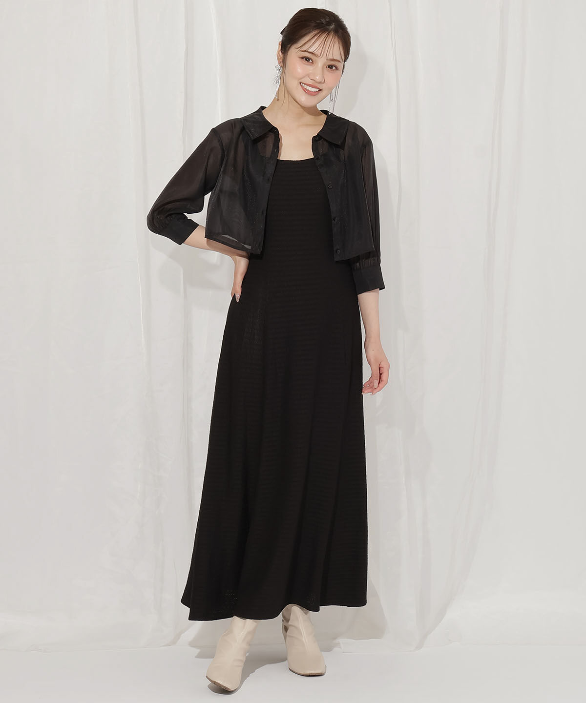 WILLSELECTION「シアーブラウス&times;カットソーマーメイドワンピース」|ワンピース|