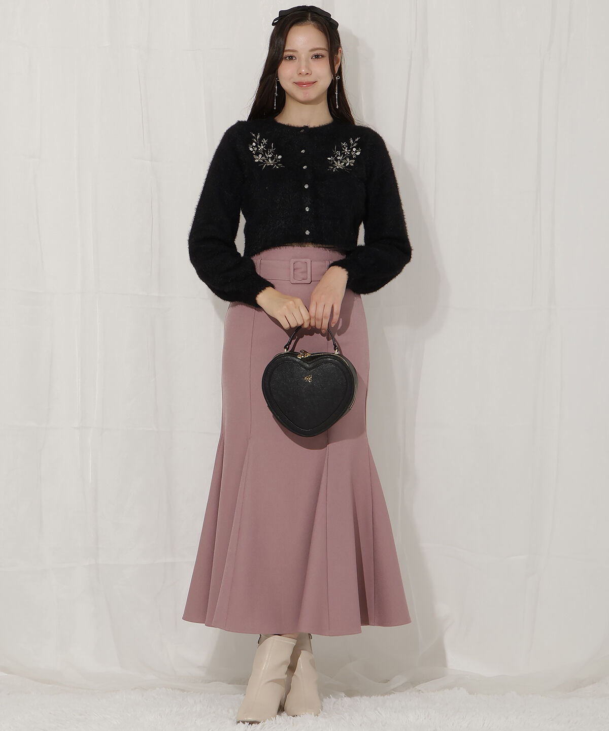 WILLSELECTION「ビジュー付きラメ刺繍カーディガン」|カーディガン|