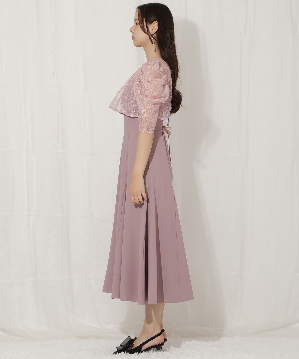 WILLSELECTION「スパンコールレースブラウス&times;マーメイドワンピース」|ドレス|