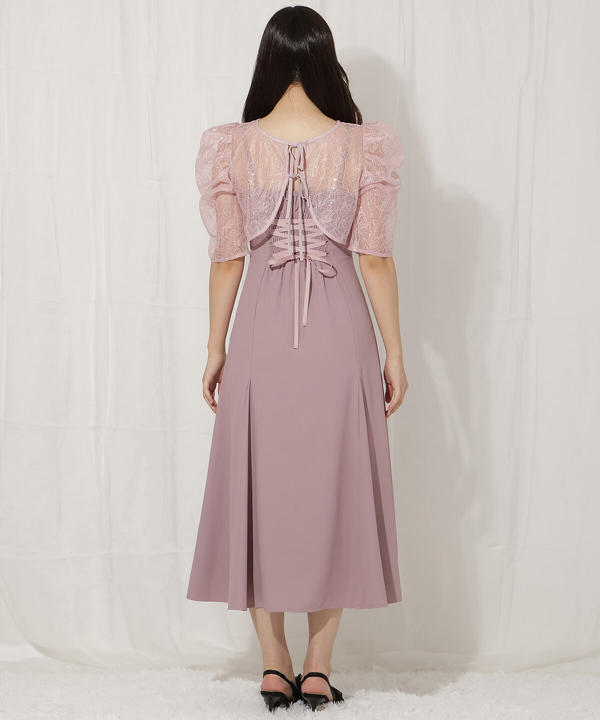 WILLSELECTION「スパンコールレースブラウス&times;マーメイドワンピース」|ドレス|