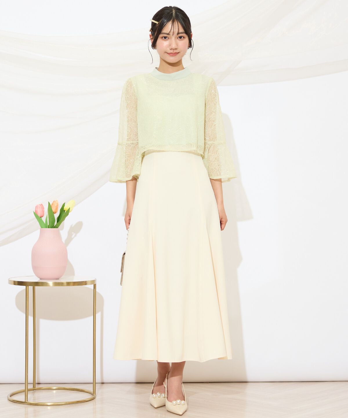 WILLSELECTION「バックレースアップワンピース」|ドレス|