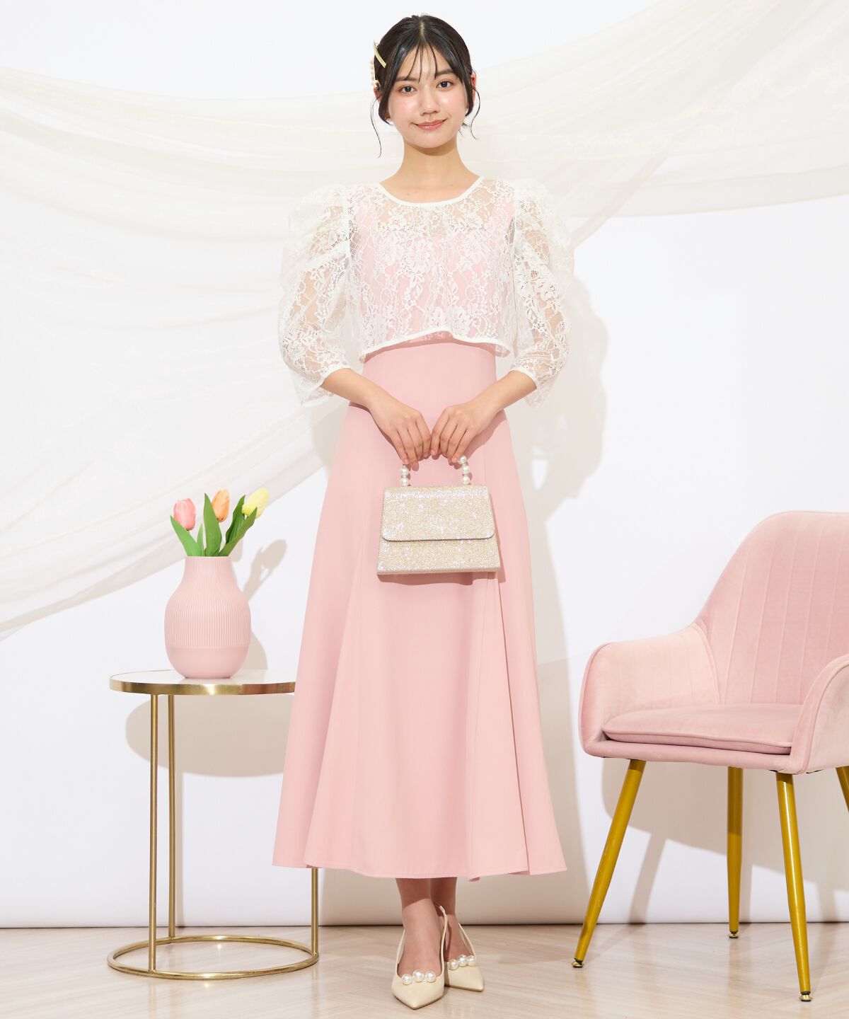 WILLSELECTION「バックレースアップワンピース」|ドレス|