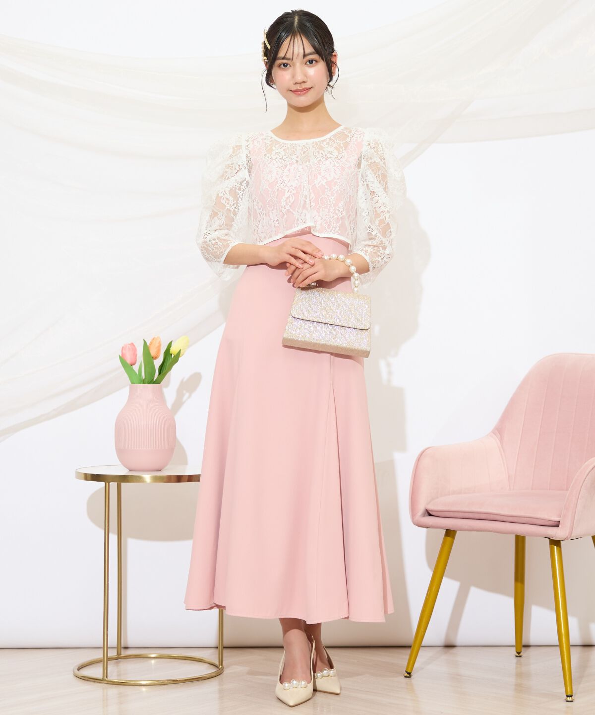 WILLSELECTION「バックレースアップワンピース」|ドレス|