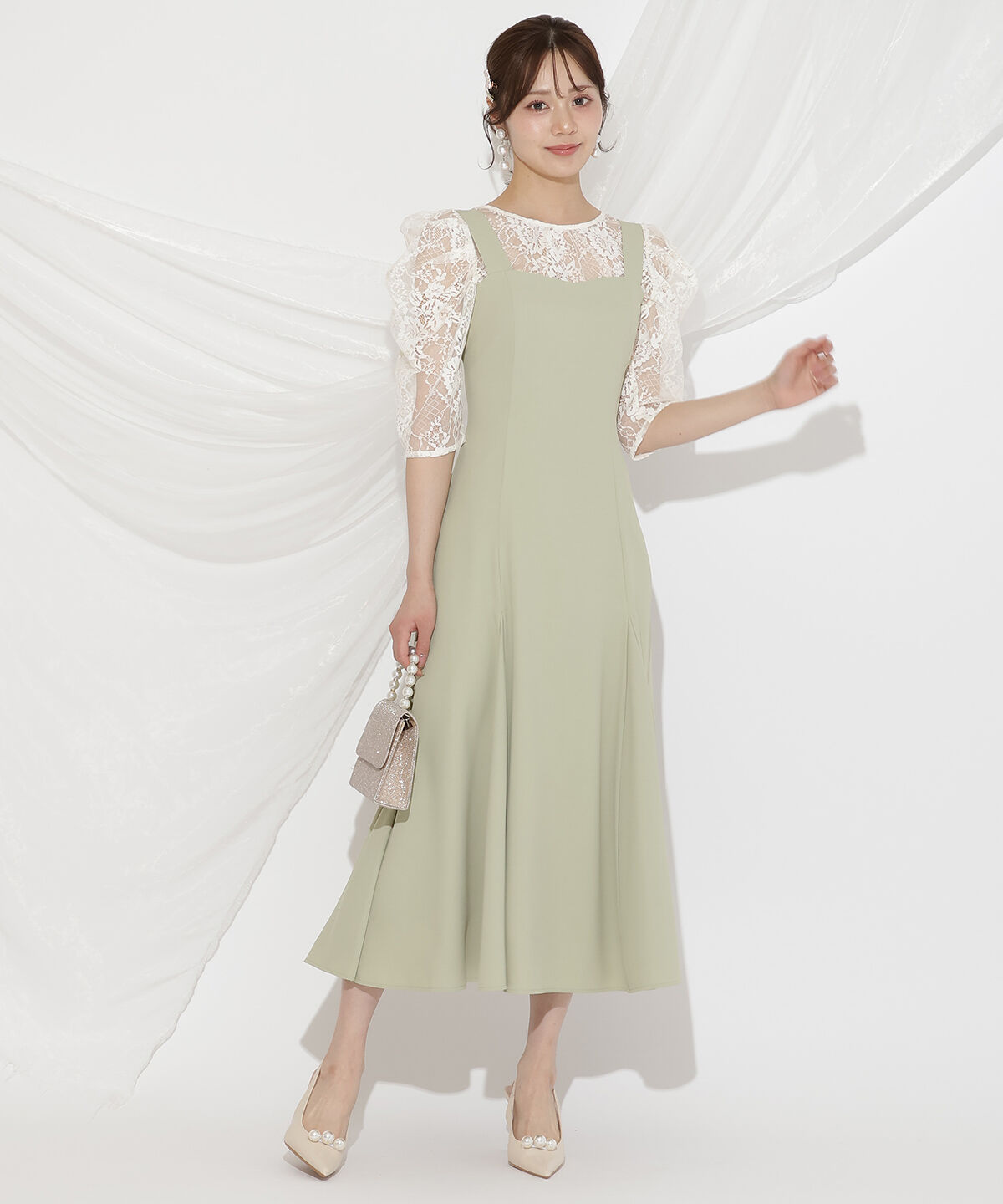 WILLSELECTION「バックレースアップワンピース」|ドレス|